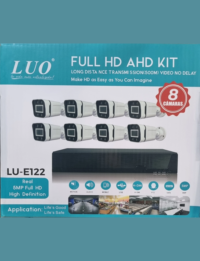 8 Cámaras de Seguridad FULL HD
