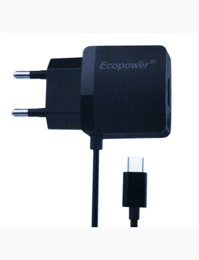 Cargador USB Ecopower EP-7053 con Cable USB-C - Negro